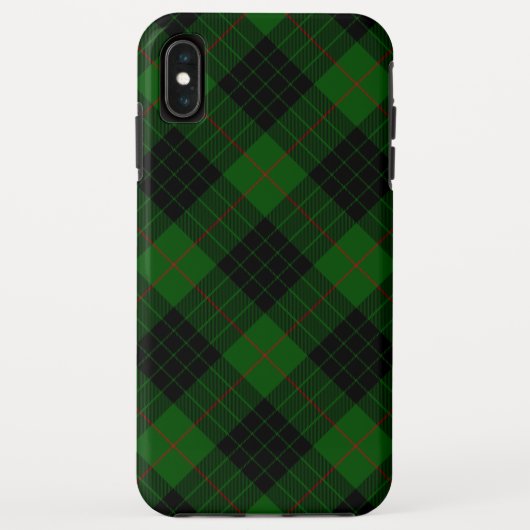 ガンタータン 緑 黒 チェック Case-Mate iPhoneケース (裏面)