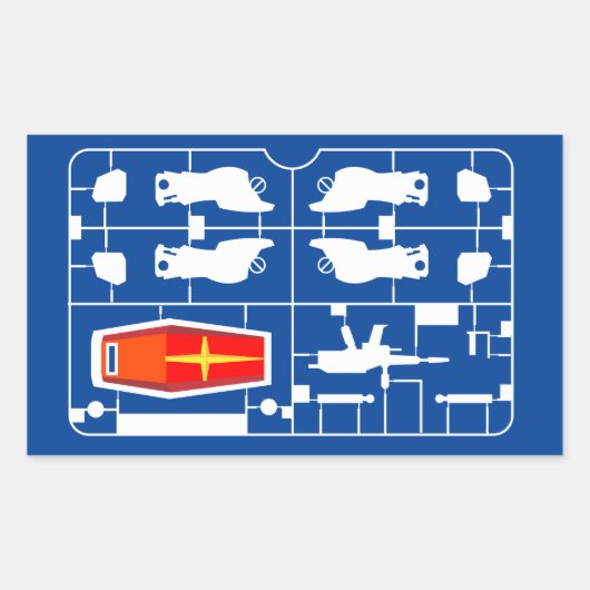 ガンダムrx 78アムロ線ガンプラビルダーランナー趣味 長方形シール (正面)