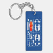 ガンダムrx 78ランナーアムロ線 キーホルダー (正面左)