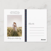 ガンディオブミルトンタータンチェックプレイドファミリーパターン ポストカード (裏面)