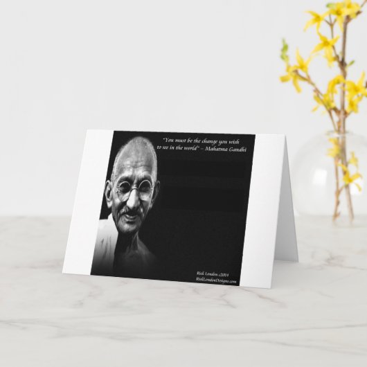 ガンディベザチェンジウィズダム引用文 カード (黄色い花)