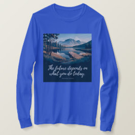 ガンディ生産性引用文Tシャツ Tシャツ