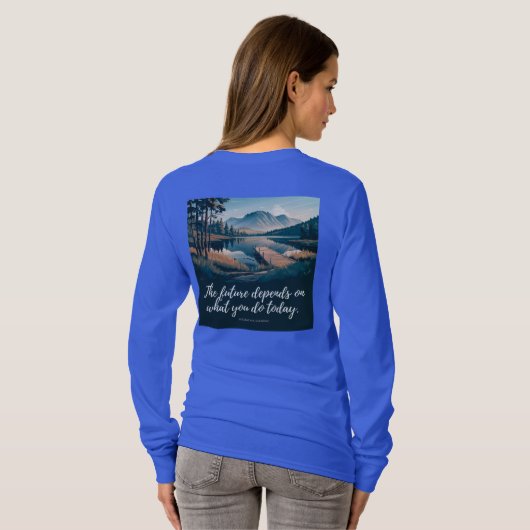 ガンディ生産性引用文Tシャツ Tシャツ (裏面フル)