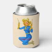 ガントートピンアップ女性のカーボーイThunder_Cove 缶クーラー (缶正面)
