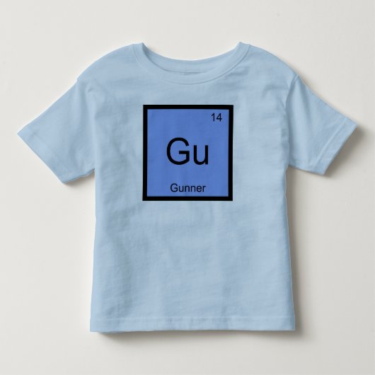 ガンナー 名前 化学 元素 周期表 トドラーTシャツ (正面)