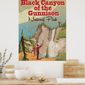ガンニソンヴィンテージ旅行ポスターのブラックキャニオン ポスター (キッチン)