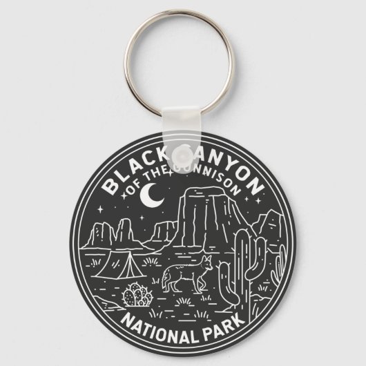 ガンニソン国立公園のブラックキャニオン キーホルダー (正面)