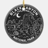 ガンニソン国立公園のブラックキャニオン セラミックオーナメント (裏面)
