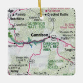 ガンニソンCOマップ セラミックオーナメント (正面)