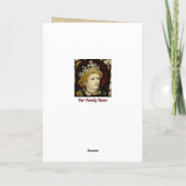 ガンバッジとタータンチェックパーソナライズされたクリスマス カード (裏面)