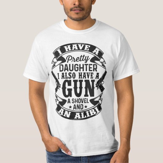 ガンパパ – 保護父モード🔫👧 Tシャツ (正面)