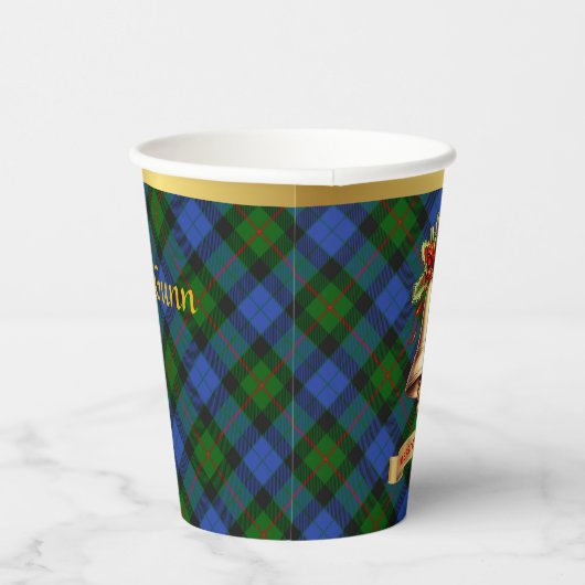 ガンパーソナライズされたタータンチェッククリスマス 紙コップ (右)