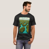 ガンビアのイラスト・トラベルアート・ヴィンテージ Tシャツ (正面フル)