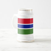 ガンビアの国旗 ビールジョッキ (正面左)