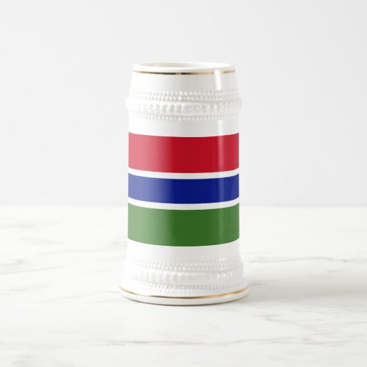 ガンビアの国旗 ビールジョッキ (中央)