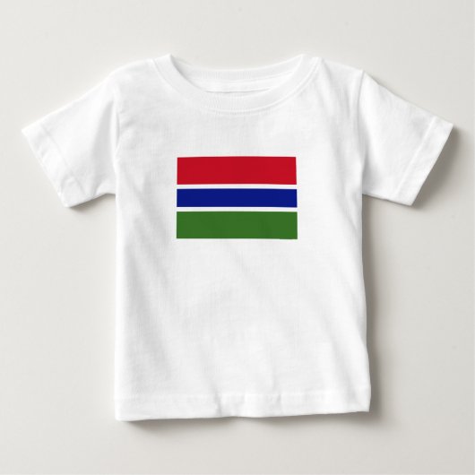 ガンビアの国旗 ベビーTシャツ (正面)