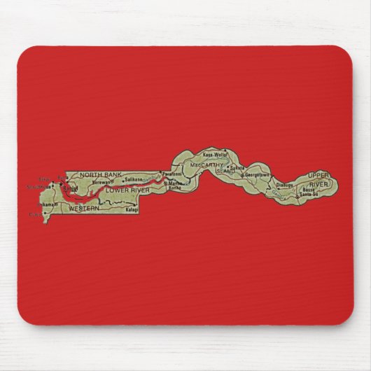 ガンビアの地図のマウスパッド マウスパッド (正面)