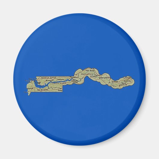 ガンビアの地図マグネット マグネット (正面)