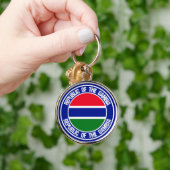ガンビアラウンドエンブレム キーホルダー (手)