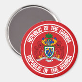 ガンビアラウンドエンブレム マグネット (正面/裏面)