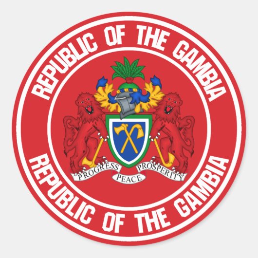 ガンビアラウンドエンブレム ラウンドシール (正面)