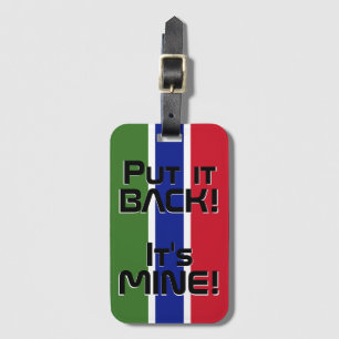 ガンビア国おもしろい旗 ラゲッジタグ