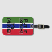 ガンビア国おもしろい旗 ラゲッジタグ (正面横)