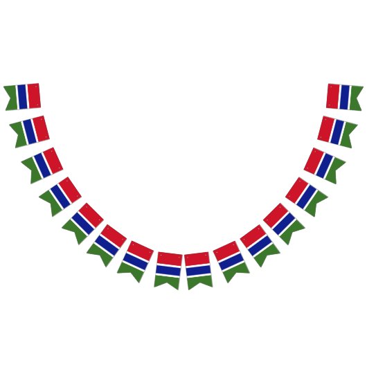 ガンビア国旗のバンティングバナー バンティングフラッグ (全)