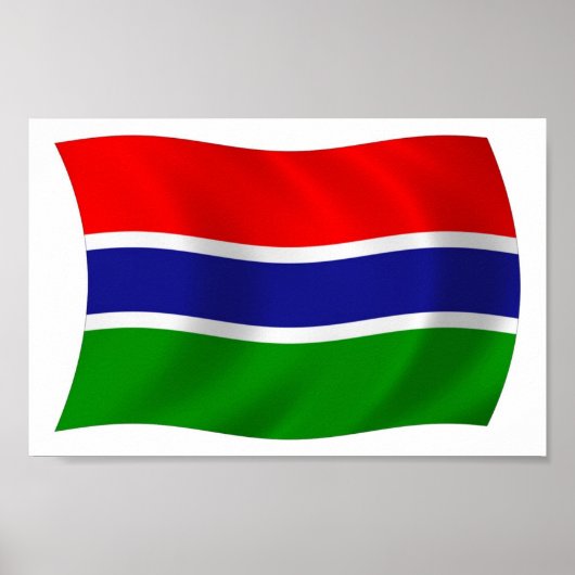 ガンビア国旗のポスタープリント ポスター (正面)