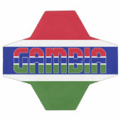 ガンビア国旗の愛国心 サッカーボール (フラット)