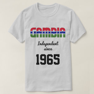 ガンビア国旗の独立性お祝いTシャツ Tシャツ