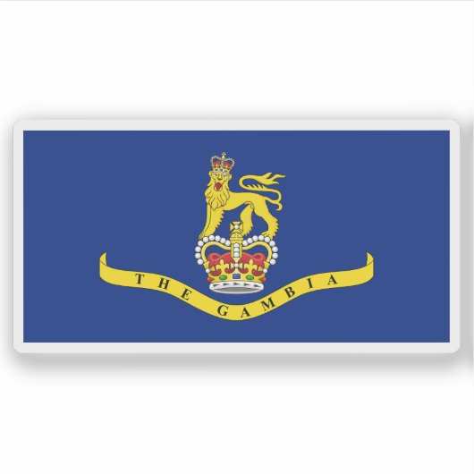 ガンビア国旗の総督（1965年～1970年） シール (正面)