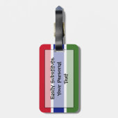 ガンビア国旗簡単ID個人 ラゲッジタグ (裏面縦)