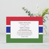 ガンビア国旗、ガンビア結婚国旗 招待状 (スタンド正面)