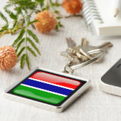 ガンビア国旗 キーホルダー (側面)