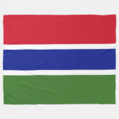 ガンビア国旗 フリースブランケット (正面(横))