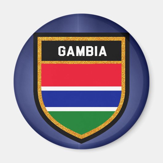 ガンビア国旗 マグネット (正面)
