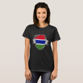 ガンビア国旗 Tシャツ (正面フル)