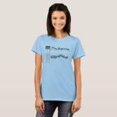 ガンビア地図+国旗+タイトルTシャツ Tシャツ (正面フル)