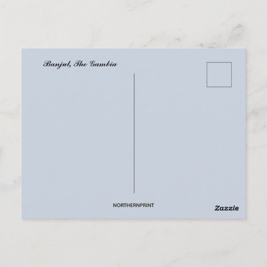 ガンビア・バンジュルの眺め ポストカード (裏面)