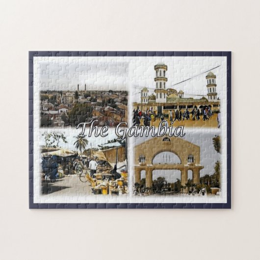 ガンビア – モザイク –  ジグソーパズル (横)