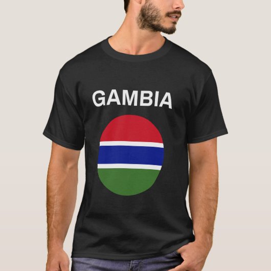 ガンビア 国旗 モダン Tシャツ (正面)