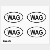 ガンビア「WAG」 楕円形シール (シート)