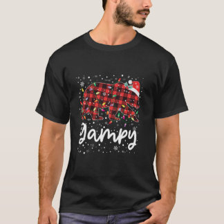 ガンピーベアレッドプレイドクリスマスパジャマメリークリスマスF Tシャツ