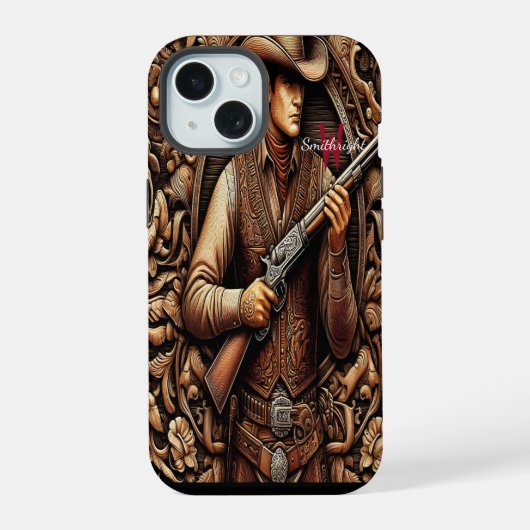 ガンファイターの遺産 iPhone 15ケース (裏面)