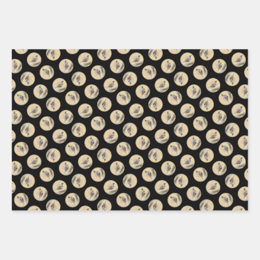 ガンブレルのウズル絵を描ズオリジナルワイルドバードアート ラッピングペーパーシート (正面3)