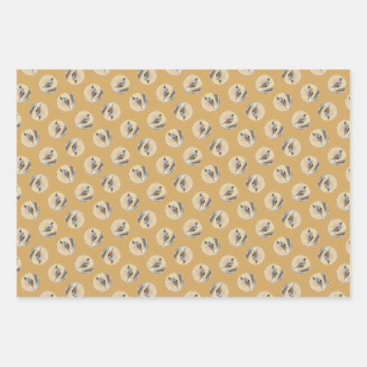 ガンブレルのウズル絵を描ズオリジナルワイルドバードアート ラッピングペーパーシート (正面2)