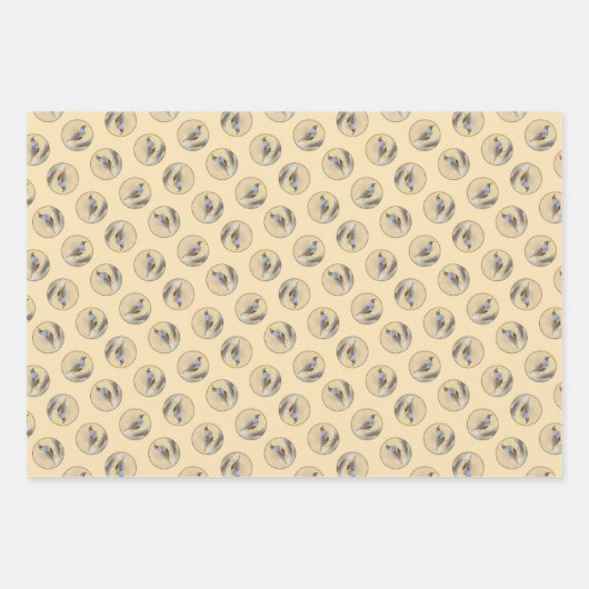 ガンブレルのウズル絵を描ズオリジナルワイルドバードアート ラッピングペーパーシート (正面)