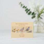 ガンブレルのウ絵画ズラのオリジナル鳥アート 名刺 (スタンド正面)