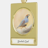 ガンブレルズウズル絵画ズオリジナルバードアート ゴールドプレートバナーオーナメント (左)